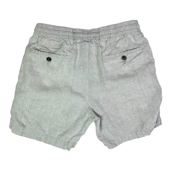 J.Crew Men's S Dock Short in Baird McNutt Irish Linen Pull-On Grey - Picture 5 of 10